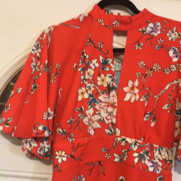 NWOT Truth and Fable Maxi dress size M , waist: 26 bust: 30, side split L&R. - Picture 2 of 7